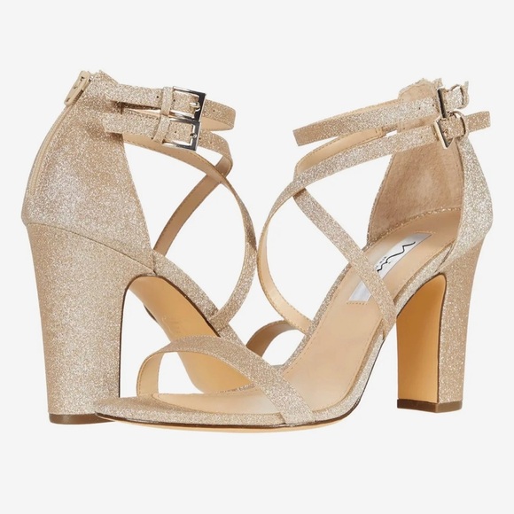 Nina Shari Sand Gold Dress Heels - Picture 1 of 11